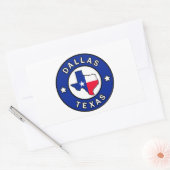 Dallas Texas Rechthoekige Sticker (Envelop)