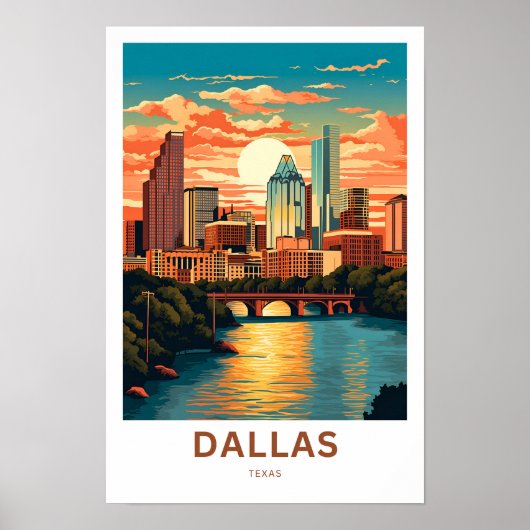 Dallas Texas Reisprint Poster (Voorkant)