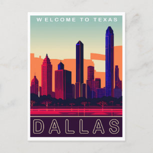 Dallas, Texas, Reizen Briefkaart