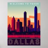 Dallas, Texas, Reizen Poster (Voorkant)