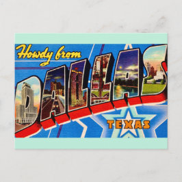 Dallas Texas Retro Groet Ansichtkaart Briefkaart