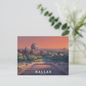Dallas Texas Retro Reis Briefkaart (Staand voorkant)
