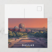 Dallas Texas Retro Reis Briefkaart (Voorkant / Achterkant)