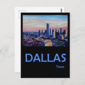Dallas Texas Retro Travel Poster Briefkaart (Voorkant / Achterkant)