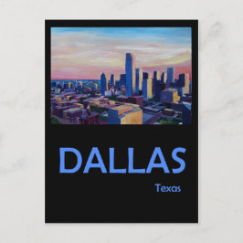 Dallas Texas Retro Travel Poster Briefkaart