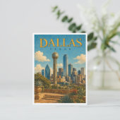 Dallas Texas Reunion Tower GeoSaga Briefkaart (Staand voorkant)