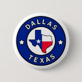 Dallas Texas Ronde Button 5,7 Cm (Voorkant)