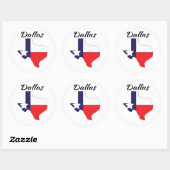 Dallas - Texas Ronde Sticker (Vel)