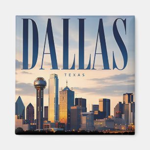 Dallas Texas Silhouette Noord Texas Stad Reizen Magneet