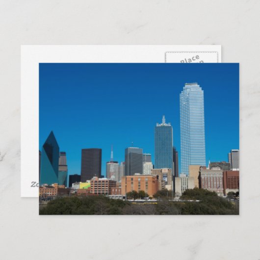Dallas Texas skyline at sunset Briefkaart (Voorkant / Achterkant)