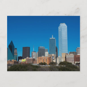 Dallas Texas skyline at sunset Briefkaart