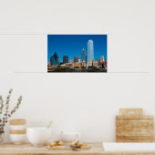 Dallas Texas skyline at sunset Poster (Keuken)