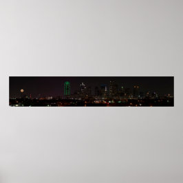 Dallas, Texas Skyline bij nacht Poster