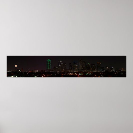 Dallas, Texas Skyline bij nacht Poster (Voorkant)