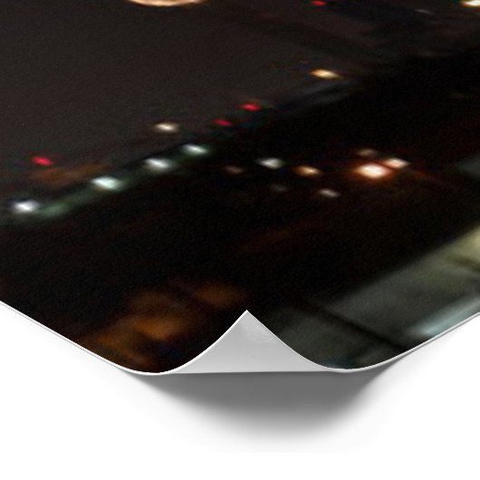 Dallas, Texas Skyline bij nacht Poster (Hoek)