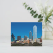 Dallas Texas skyline bij zonsondergang Briefkaart (Staand voorkant)