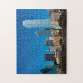 Dallas Texas skyline bij zonsondergang Legpuzzel (Verticaal)