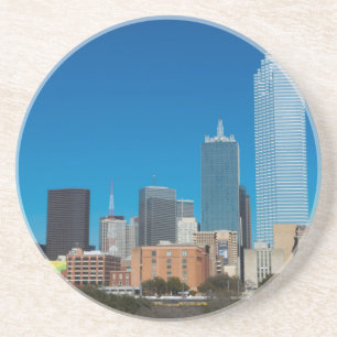 Dallas Texas skyline bij zonsondergang Zandsteen Onderzetter