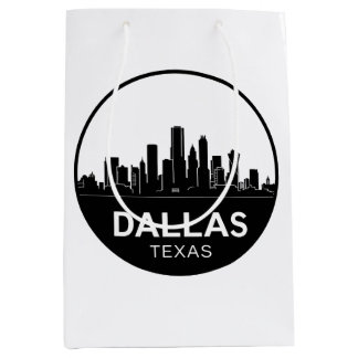 Dallas Texas Skyline Black and White Cityscape Medium Cadeauzakje