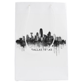 Dallas Texas Skyline Black and White Cityscape Medium Cadeauzakje