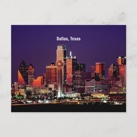 Dallas, Texas Skyline Briefkaart (Voorkant)