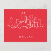 Dallas Texas Skyline Briefkaart (Voorkant)