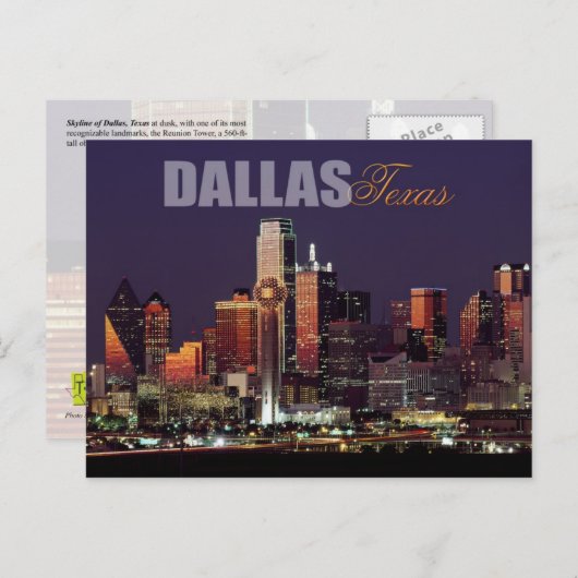 Dallas, Texas skyline Briefkaart (Voorkant / Achterkant)