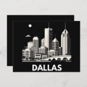 Dallas Texas Skyline Briefkaart (Voorkant / Achterkant)
