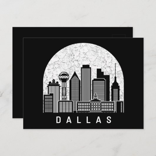 Dallas Texas Skyline Briefkaart (Voorkant / Achterkant)