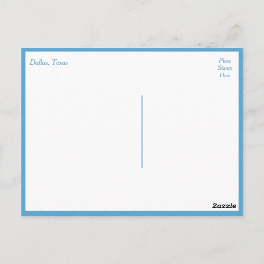 Dallas, Texas Skyline, Briefkaart Verenigde Staten (Achterkant)