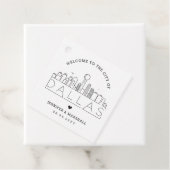 Dallas, Texas Skyline | Bruiloft Welkom Favor Bedankjes Labels (In situ)