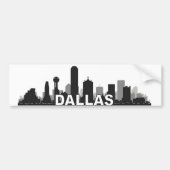 Dallas Texas Skyline Bumpersticker (Voorkant)