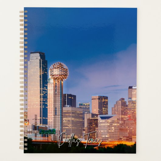 Dallas Texas Skyline Calendar Planner (Voorkant)