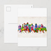 Dallas Texas Skyline Feestdagenkaart (Voorkant / Achterkant)