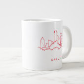 Dallas Texas Skyline Grote Koffiekop (Voorkant rechts)