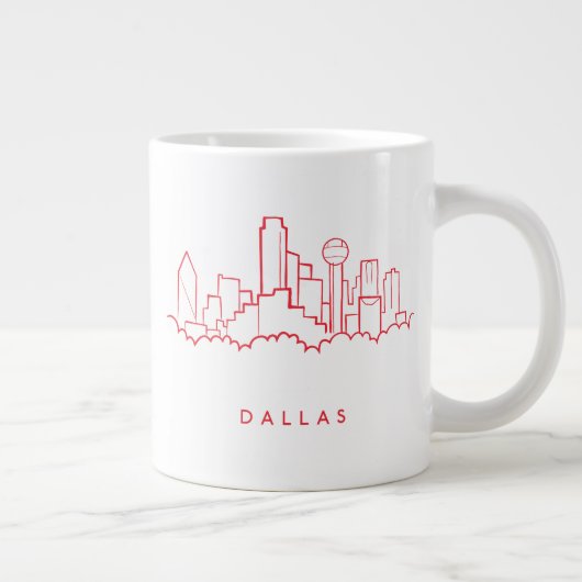 Dallas Texas Skyline Grote Koffiekop (Rechts)