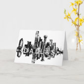 Dallas, Texas skyline Kaart (Gele Bloem)