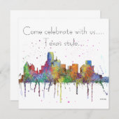 DALLAS, TEXAS SKYLINE KAART (Voorkant / Achterkant)