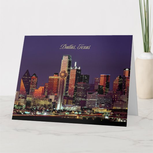 Dallas, Texas skyline Kaart (Voorkant)