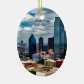 Dallas, Texas skyline Keramisch Ornament (Achterkant)