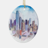 Dallas Texas Skyline Keramisch Ornament (Rechts)