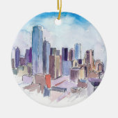 Dallas Texas Skyline Keramisch Ornament (Voorkant)