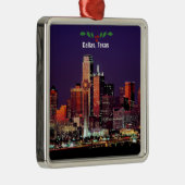 Dallas, Texas Skyline, Kerstmis, Metalen Ornament (Rechts)