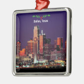 Dallas, Texas Skyline, Kerstmis, Metalen Ornament (Links)