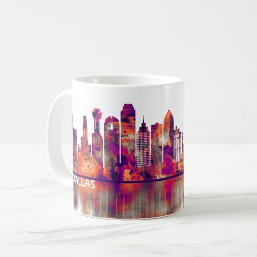 Dallas Texas Skyline Koffiemok (Voorkant links)