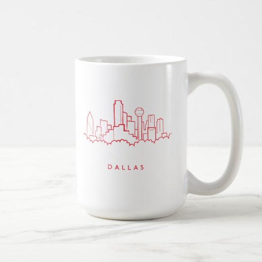 Dallas Texas Skyline Koffiemok (Rechts)