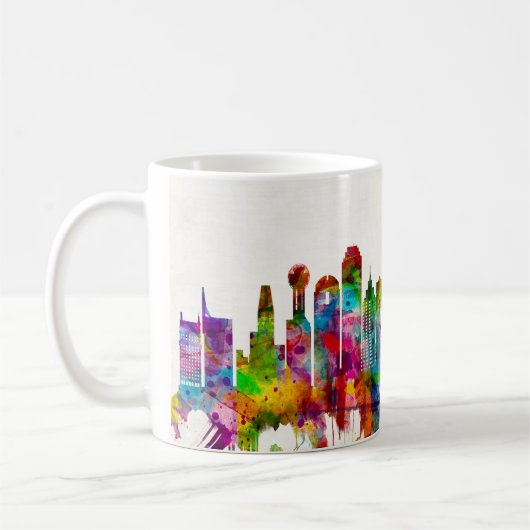Dallas Texas Skyline Koffiemok (Links)