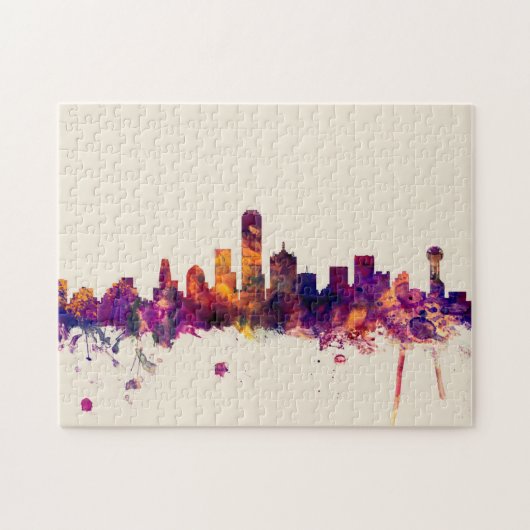 Dallas Texas Skyline Legpuzzel (Horizontaal)