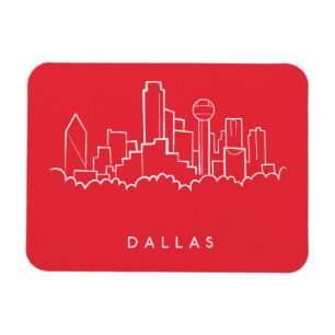 Dallas Texas Skyline Magneet