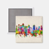 Dallas Texas Skyline Magneet (Voorkant / Achterkant)